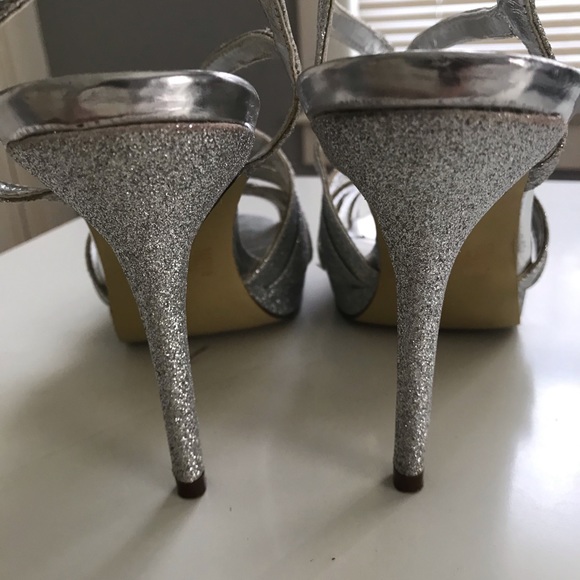 J. Miller Silver Platform Sandals Size 9M - Picture 3 of 5